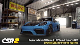 CSR2  718 Cayman GT4 RS “Weissach Package”  tune amp shift  7440 [upl. by Twila760]