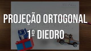 Projeção Ortogonal  1º diedro [upl. by Aittam821]