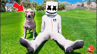 MARSHMELLO GETS HIS FIRST PET DOG GTA 5 Mods FNAF RedHatter [upl. by Peugia]