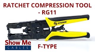 Ratchet Compression Tool for RG11  F Type 93100101 [upl. by Selhorst125]