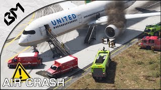 GTA 5  FIREFIGHTER MOD  AVION EN FEU  POMPIERS D’AÉROPORT [upl. by Aret904]