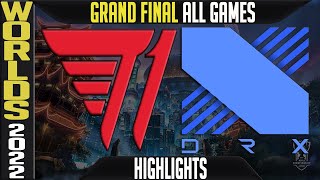 T1 vs DRX Highlights ALL GAMES  Worlds 2022 GRAND FINAL  T1 vs DRX [upl. by Ylra]