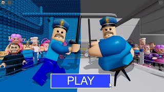 LEGO BARRY TEAM vs BARRY COPS TEAM in BARRYS PRISON RUN New Scary Obby Roblox [upl. by Estus247]