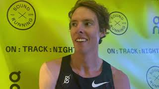 Cooper Teare Wins Track Fest 5k  Interview [upl. by Osbert968]