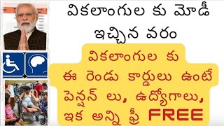 వికలాంగుల పెన్షన్స్ 2024  ఈ రెండు కార్డులు ఉండాలి [upl. by Trisa162]