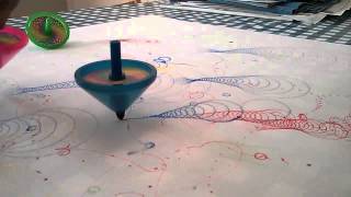 Spinning tops draw patterns like Spirograph [upl. by Enelyad]