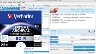My K3B MDisc amp Blu Ray Burning Settings [upl. by Nerita]