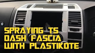 Spraying dash fascia with PlastiKote  Self built DIY VW T5 camper conversion [upl. by Inalawi]