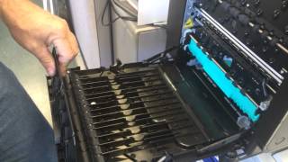 HP ProX Waste Ink Tray Maintenance Printhead recovery and cleaning [upl. by Borchert377]