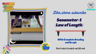 Sonometer1 Experiment  12th std Practical  Easy explanation with full reading and graph [upl. by Dagall492]