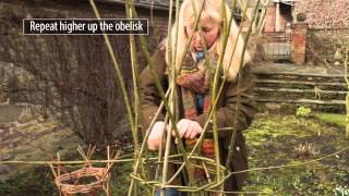 How to make a willow obelisk plant support [upl. by Lejeune]