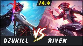 Dzukill  Yone vs Riven TOP Patch 144  Yone Gameplay [upl. by Tnahs]