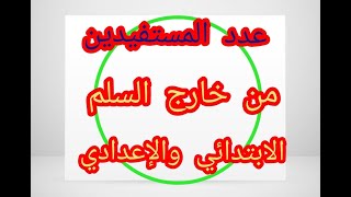 عدد المستفيدين من خارج السلم في كل سنة لغاية 2027، من الإبتدائي والإعدادي Educ [upl. by Lola]