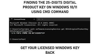 How to find 25digit Windows 1011 Product Key [upl. by Enutrof]