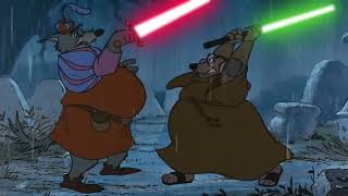 Disneys Robin Hood Friar Tuck With Lightsaber II [upl. by Alleram]