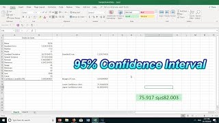 Confidence Interval Estimation Using Excels Data Analysis Tool [upl. by Nolahc842]