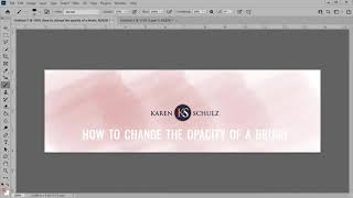 How to Change the Opacity of a Brush in Photoshop [upl. by Heigl222]