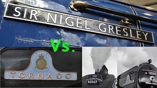 Tornado vs Sir Nigel Gresley Whistle Match [upl. by Meneau]