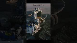 Largest tread Liebherr 9800 excavator loading CAT 745 dump truck shorts liebherr excavat 💚 [upl. by Packer]