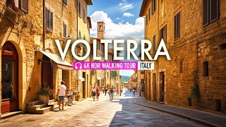 Tuscanys Treasures Volterra HDR Adventure Italy  Walking Tour in 4K60fps  European Walking Tours [upl. by Pillihp]