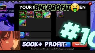 ⚠️HALF OF MILLION GEM PROFIT NOOB GOT BIG PROFIT🤑ANIME DEFENDER TRADING MONTAGE 10✅️💎 [upl. by Grey]