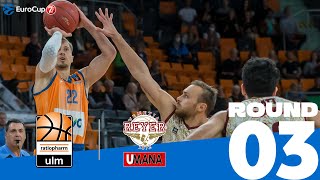 Ulm roars 23 down to beat Reyer in OT  Round 3 Highlights  7DAYS EuroCup [upl. by Weisburgh687]