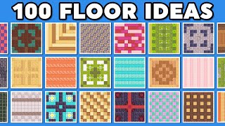 100 Must Know Minecraft Floor Designs Tutorial [upl. by Nasus]