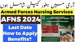 AFNS 2024Apply NowArmed Forces Nursing ServiceAFNS InitialTestAFNS 2024 RegistrationArmyNursing [upl. by Fitts165]