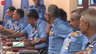 Defence Minister Rajnath Singh chairs IAF Commanders Conference in Delhi [upl. by Odlanir]