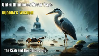 Untruthfulness never pays  The Crab and The Heron  Buddhas Wisdom  zenstory [upl. by Adiari]