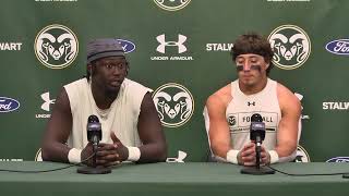 Colorado State Football Defensive and Special Teams Players PostGame UTEP 2024 [upl. by Anatol771]