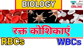 BLOOD CELLS  रक्त कोशिका  रक्तकोशिका के प्रकार  Types of blood cells hindi RBC WBC and Platelets [upl. by Lillith]