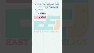 affect or effect  vocabulary lesson [upl. by Anidnamra]