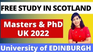 Full scholarship from University of Edinburgh  Free study undergraduate Masters and PhD [upl. by Naujat55]