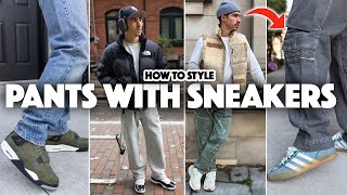 Best Pants to Wear with Sneakers Streetwear Outfits [upl. by Reffotsirk]