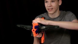 Nerf Elite Crossbolt Review and Shooting [upl. by Airdni]