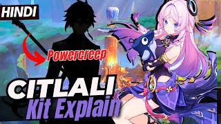 Hindi ZHONGLI POWERCREEP  Citlali Kit Explained amp Overview  Genshin Impact 53 [upl. by Eillak768]