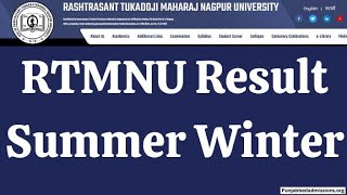 RTMNU Result 2024 Summer Winter UG PG Result  nagpuruniversityacin [upl. by Emile]