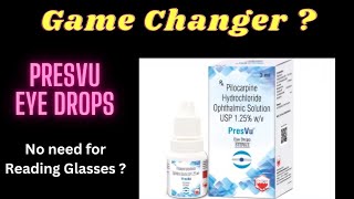 PresVu Eye Drops  A Real Game Changer [upl. by Ahsinek621]