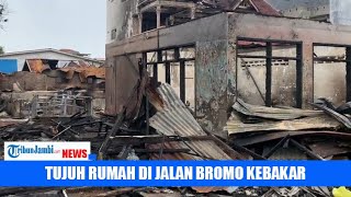 Tujuh Rumah Di jalan Bromo Medan Terbakar [upl. by Soalokin]