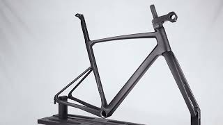 LightCarbon Super Light Disc Brake Road Carbon Bike Frameset With Stem [upl. by Drummond902]