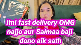 itni fast delivery OMG najjo aur Salmaa baji dono aik sathzindagi truth tracker [upl. by Tamanaha]