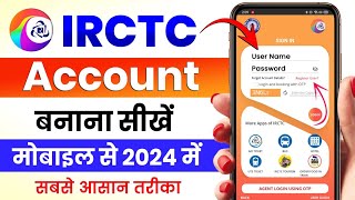 IRCTC account kaise banaye 2024  How to create irctc account  irctc user id kaise banayen [upl. by Prudence]