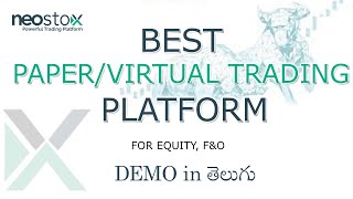 Best Paper tradingVirtual trading platform neostox  Paper trade in equity fampo Demo in Telugu [upl. by Giwdul195]