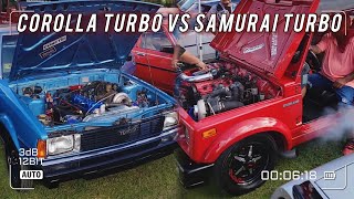 Toyota 18 Corolla Turbo vs Suzuki Samurai Turbo en Puerto Rico [upl. by Magdaia41]