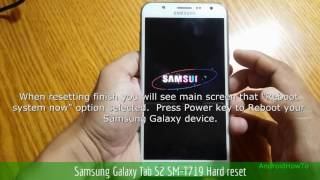 Samsung Galaxy Tab S2 SMT719 Hard reset [upl. by Aurora568]