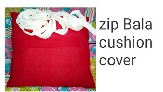 Zipper cushion cover for beginners easy tutorial Easy  zipper cushion cover making  in hindi [upl. by Assirem]