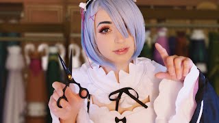 ASMR  Rem Spruces You Up for Work  Haircut Suit Fitting Measuring [upl. by Doyle]