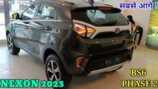 सबसे ज्यादा ✅ Tata Nexon xz plus s 2023 bs6 phase 2 on road price features review [upl. by Croner294]