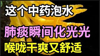 秋季多养肺，来年不受罪，这个中药泡水，肺痰瞬间化光光，咳嗽好了，喉咙干爽又舒适【健康有话说】 [upl. by Moberg]